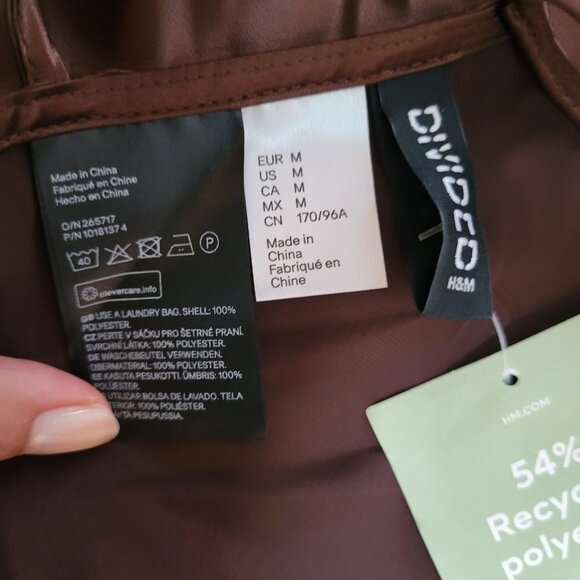 NWT H&M Divided Satin Backless Tie Crop Top - Size Medium - Picture 6 of 10